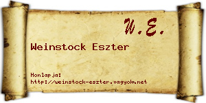 Weinstock Eszter névjegykártya